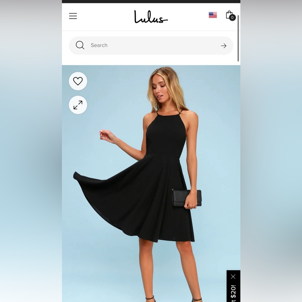 High neck black dress